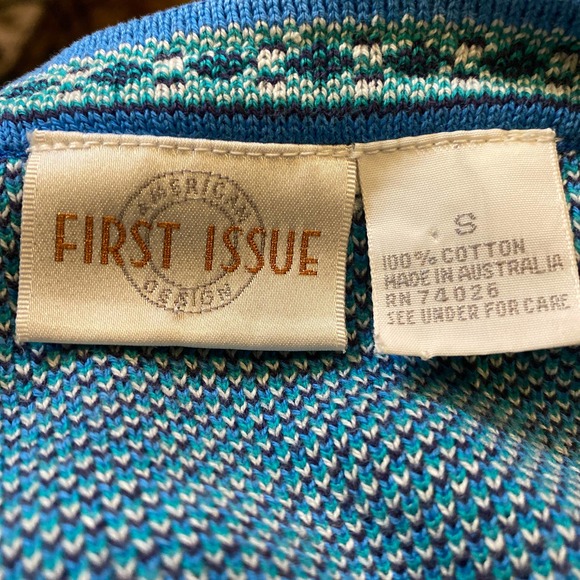 First Issue American Design 100% Cotton Aztec Geometric Tribal Cardigan Sweater - Picture 6 of 7